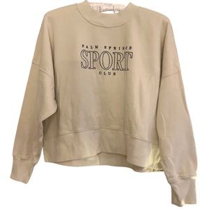 Abercrombie & Fitch Graphic Crew Cropped Sweatshirt size Large